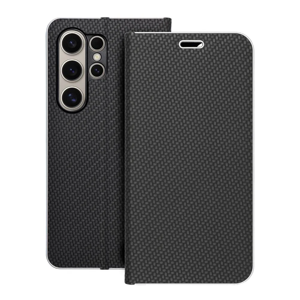 Flip case for Samsung S24 ULTRA Luna Book Carbon black