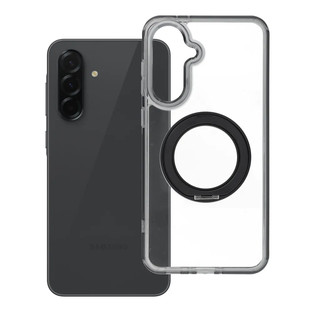 Case for Samsung A36 Frame Circle Stand compatible with MagSafe black