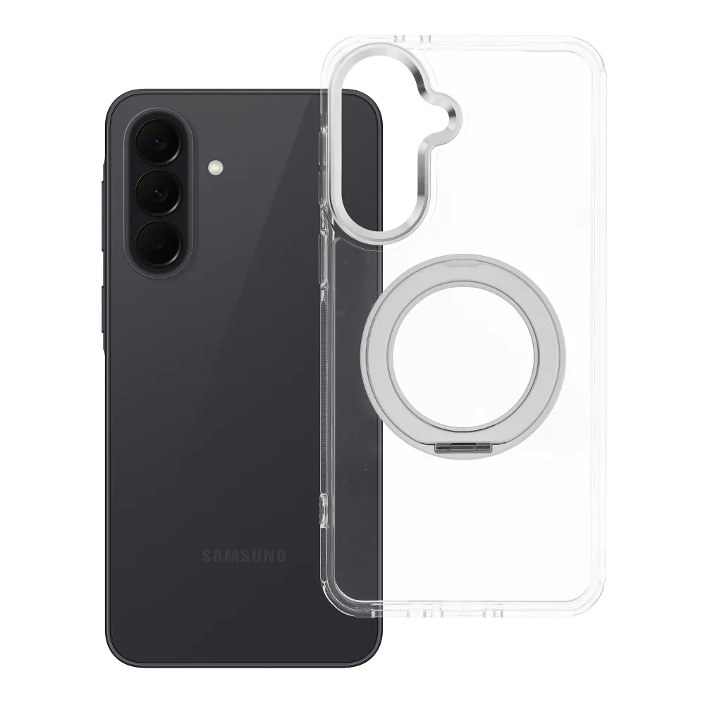 Case for Samsung A37 Frame Circle Stand compatible with MagSafe transparent