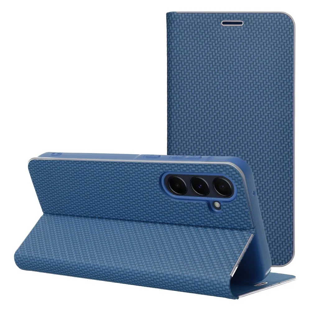 Flip case for Samsung S25 ULTRA Luna Book Carbon blue