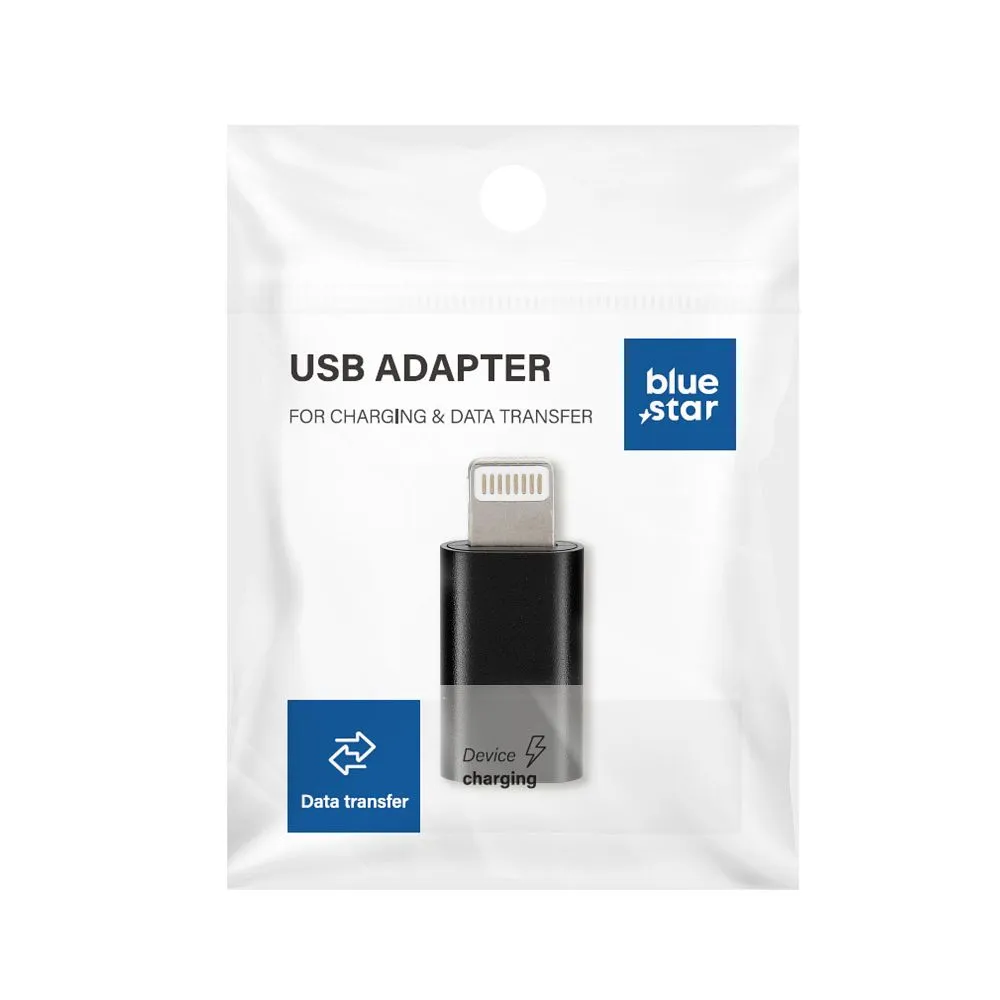 Adapter Type C to Lightning Blue Star - black
