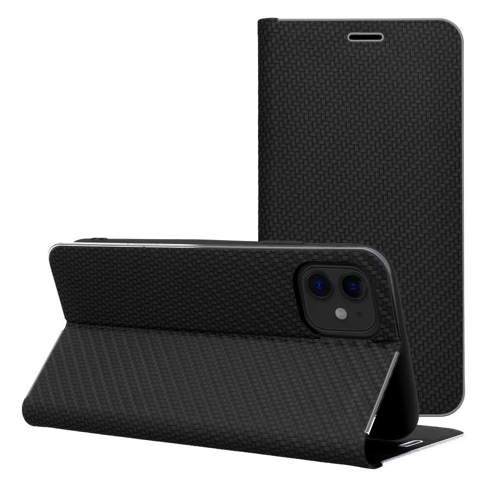 Flip case for iPhone 17 AIR Luna Book Carbon black