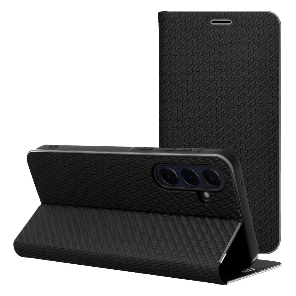 Flip case for Samsung S25 FE Luna Book Carbon black