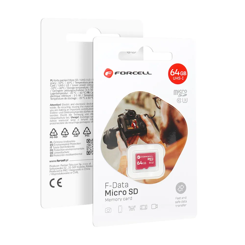 FORCELL F-DATA memory card 64GB UHS-I U3 class 10