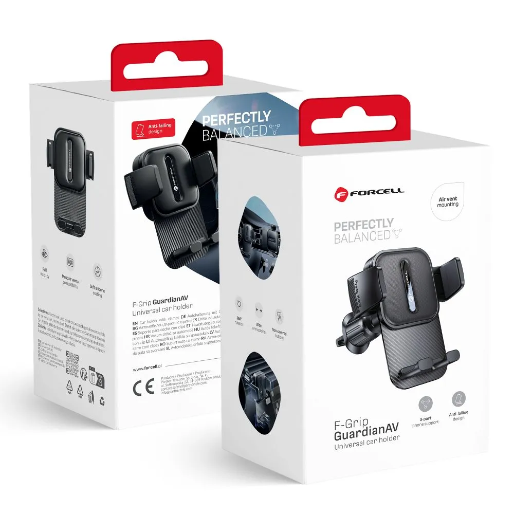 Car phone holder Forcell F-Grip Guardian AV air vent black