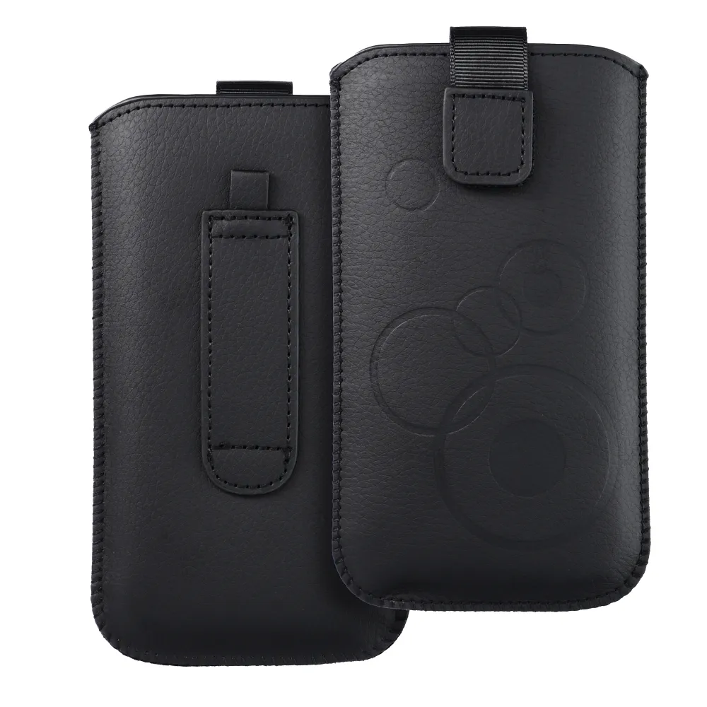 Slip-in phone case sleeve for iPhone 13 / 13 PRO / 14 / 14 PRO / 15 / 15 PRO / Samsung S24 Deko black