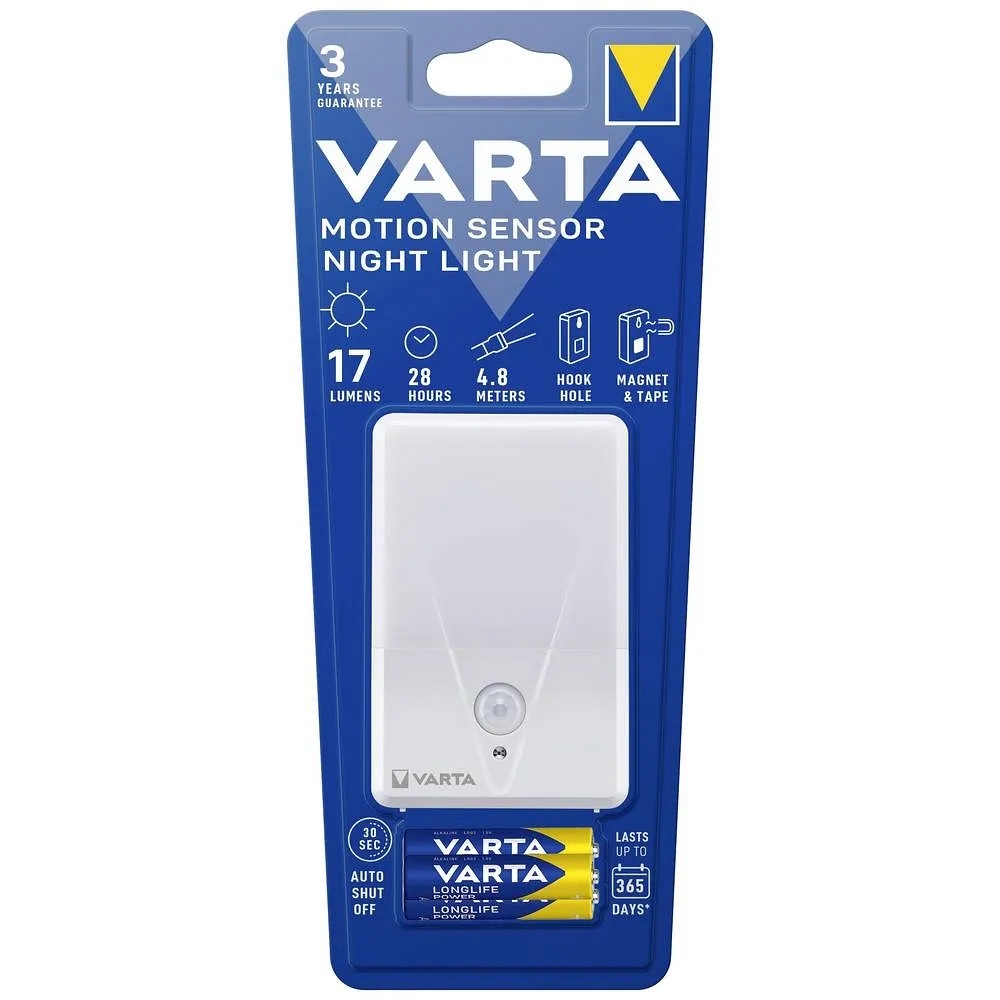 VARTA motion sensor night lamp 16624 + 3 x bateries R3 (AAA)