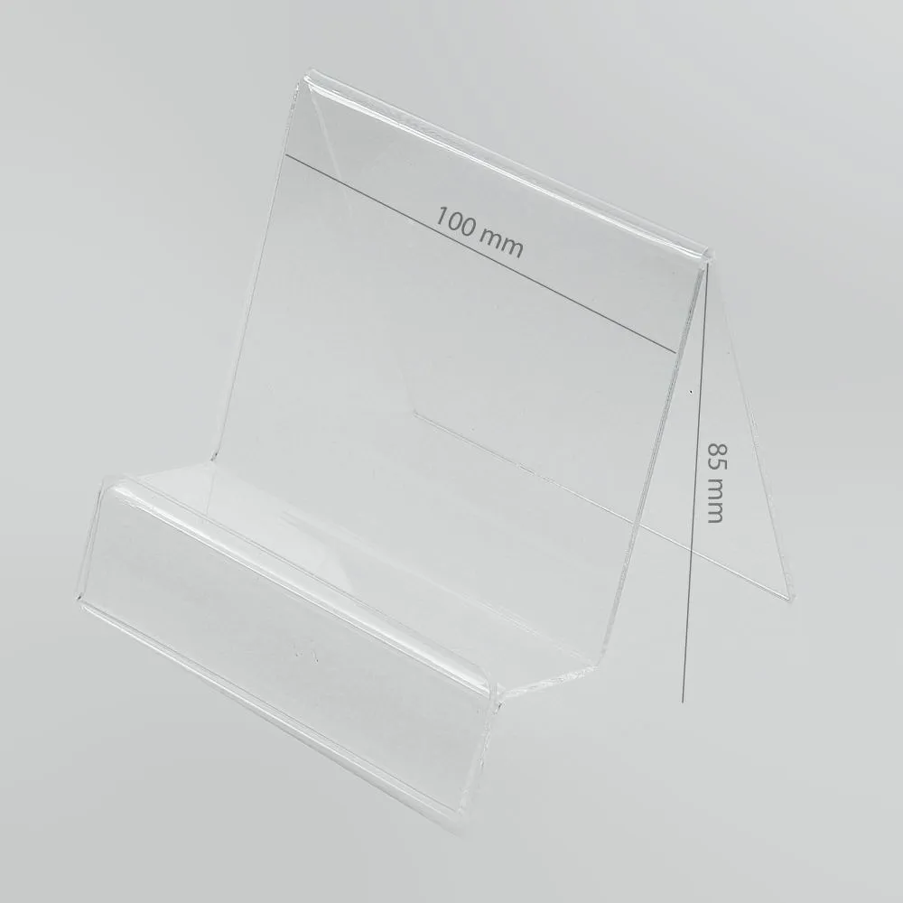 Plexi Vertical Holder / phone tablet stand with Place for Price (Navi/Tablet)