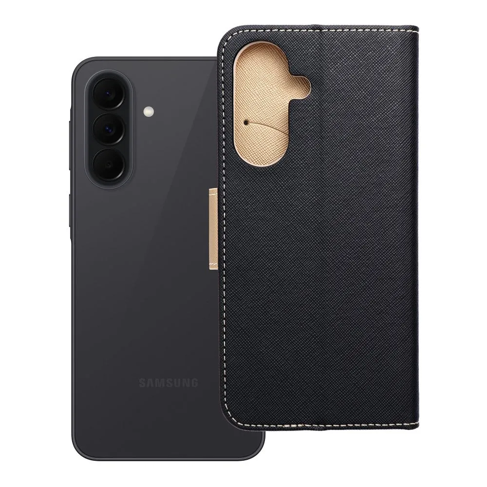Flip case for Samsung A37 Fancy Book black / gold