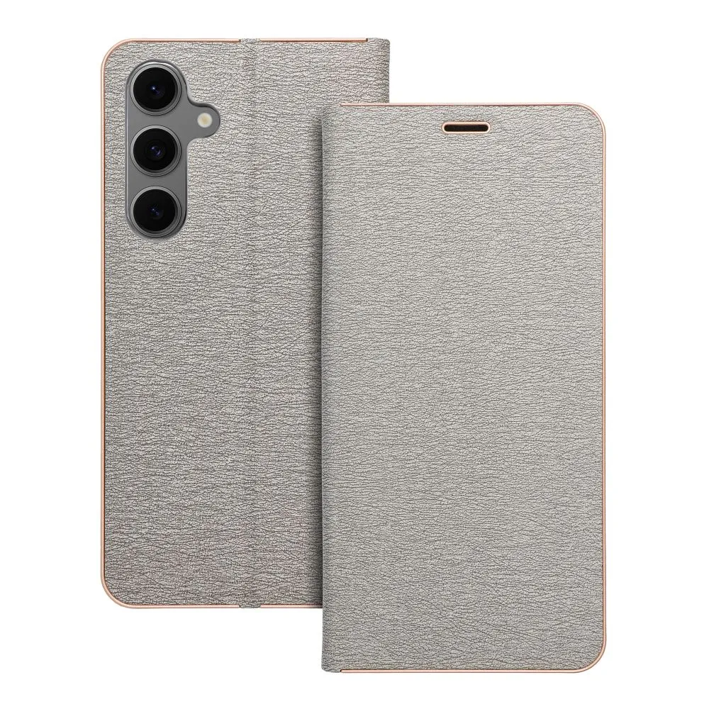 Flip case for Samsung S24 FE Luna Book Gold silver