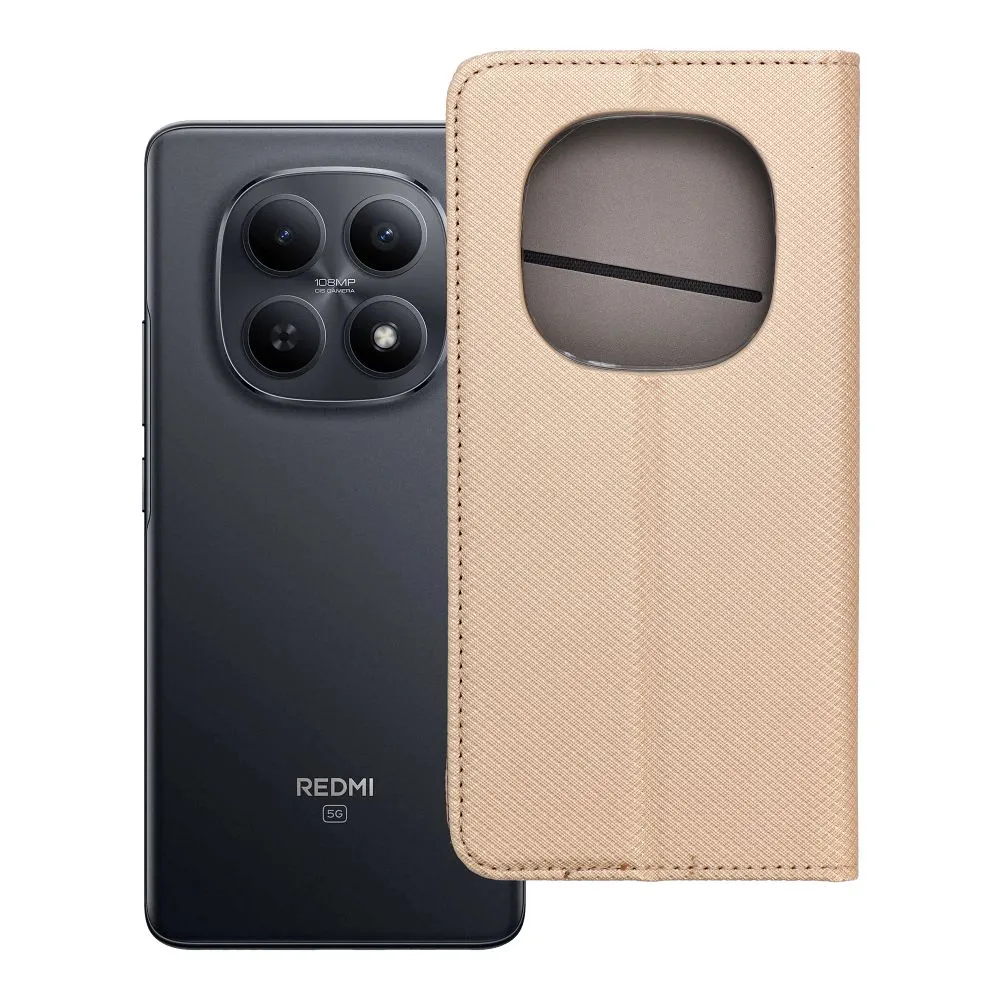 Flip case for Xiaomi Redmi NOTE 15 PRO PLUS 5G Smart Case Book gold