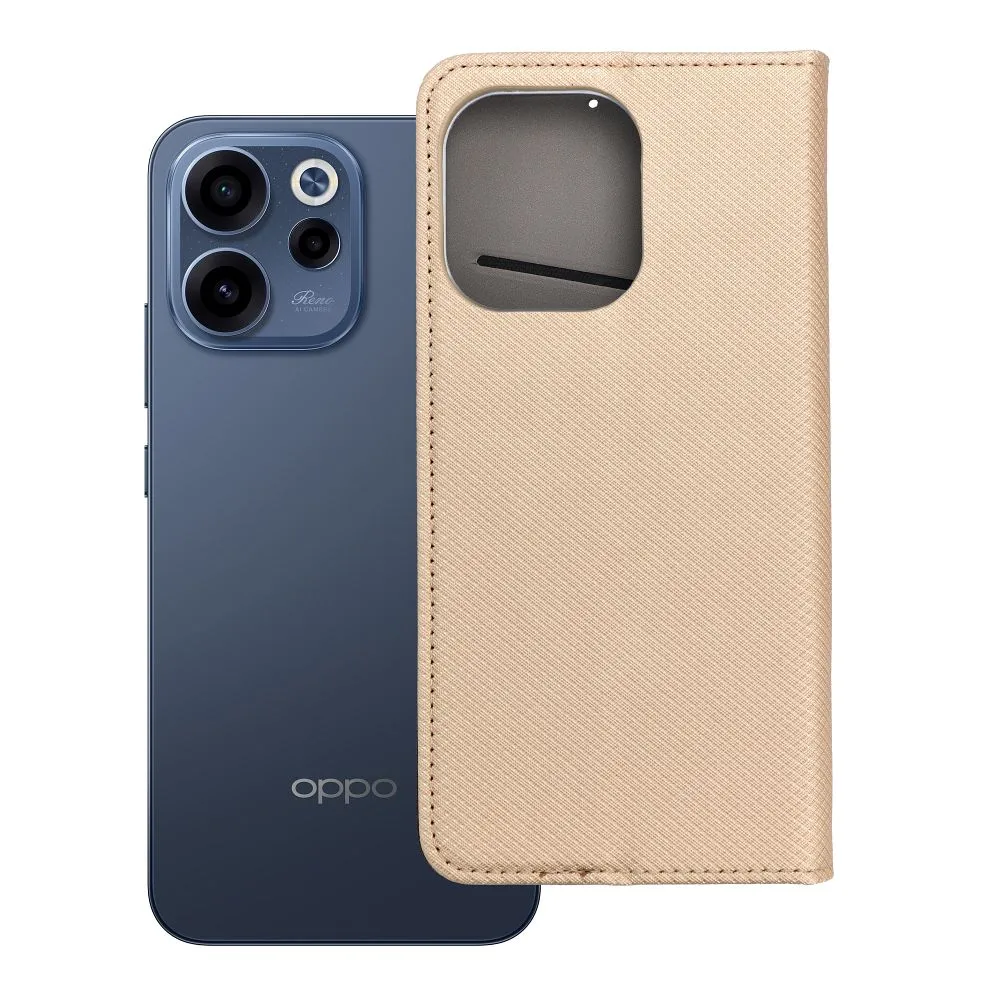 Flip case for Oppo Reno 15F Smart Case Book gold
