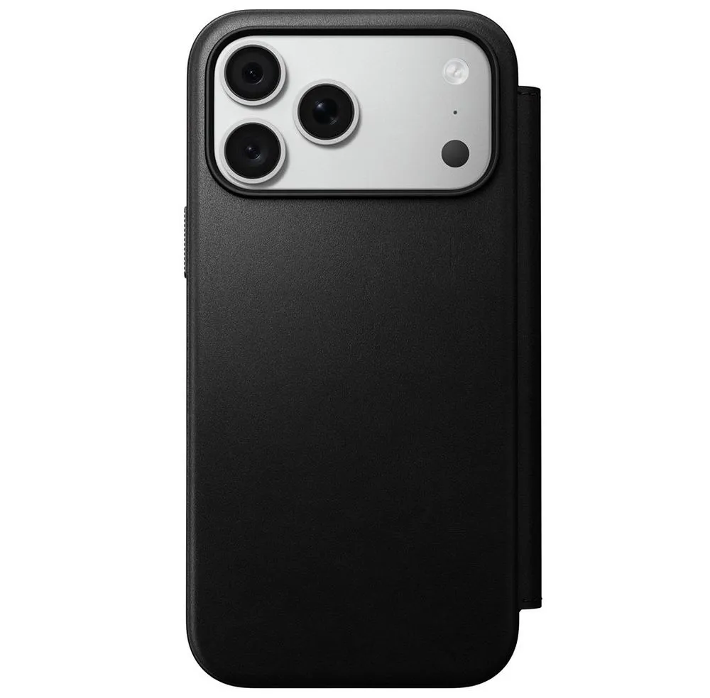 NOMAD leather case for IPHONE 18 Pro Max/17 Pro Max compatible with MagSafe (Modern Leather Folio ECCO Leather) black