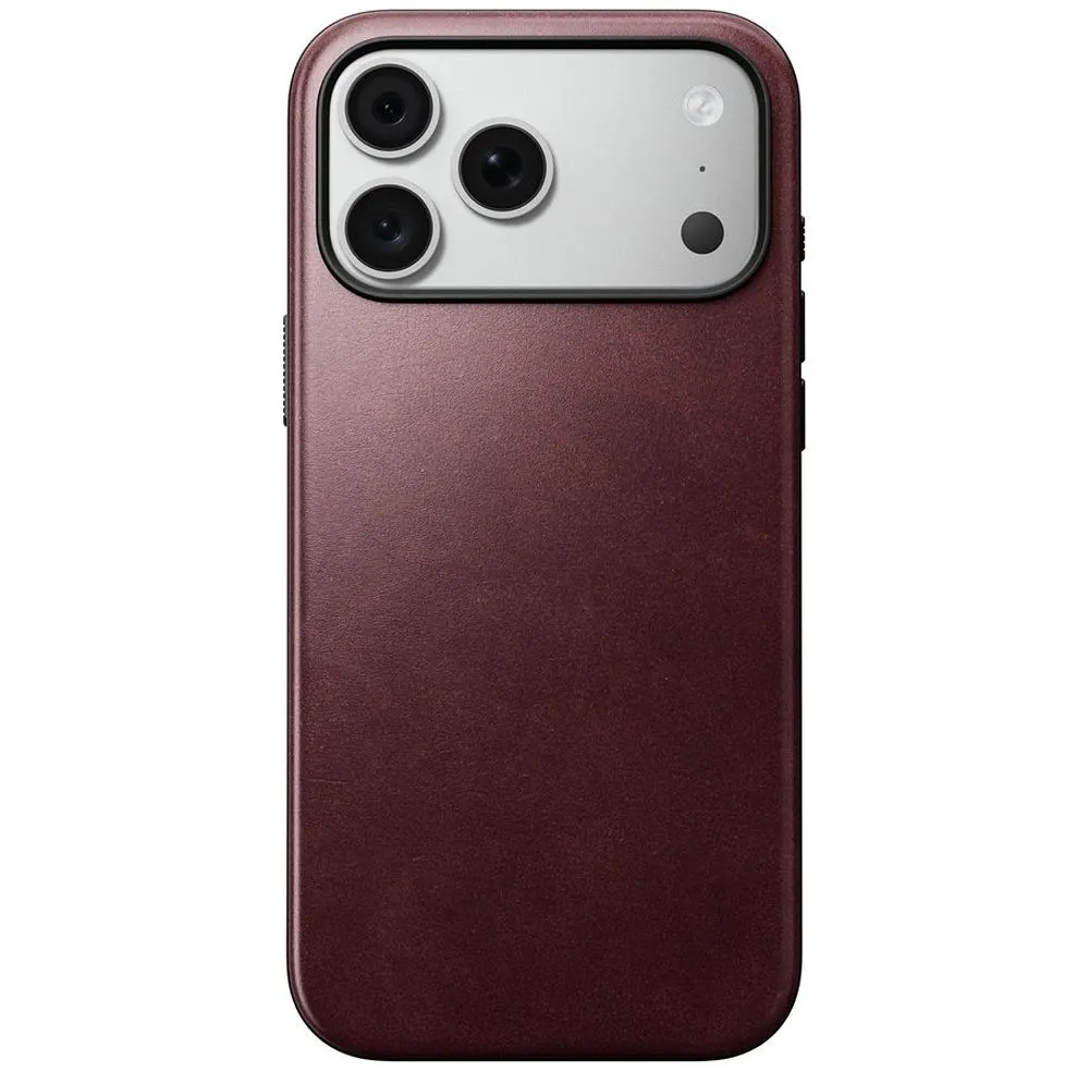 NOMAD leather case for IPHONE 18 Pro Max/17 Pro Max compatible with MagSafe (Modern Leather Case Horween Leather) burgund