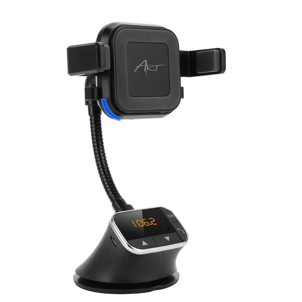 Car holder 4in1 (transmiter FM + wireles charger 10W + car speaker) MP3TR FM-09