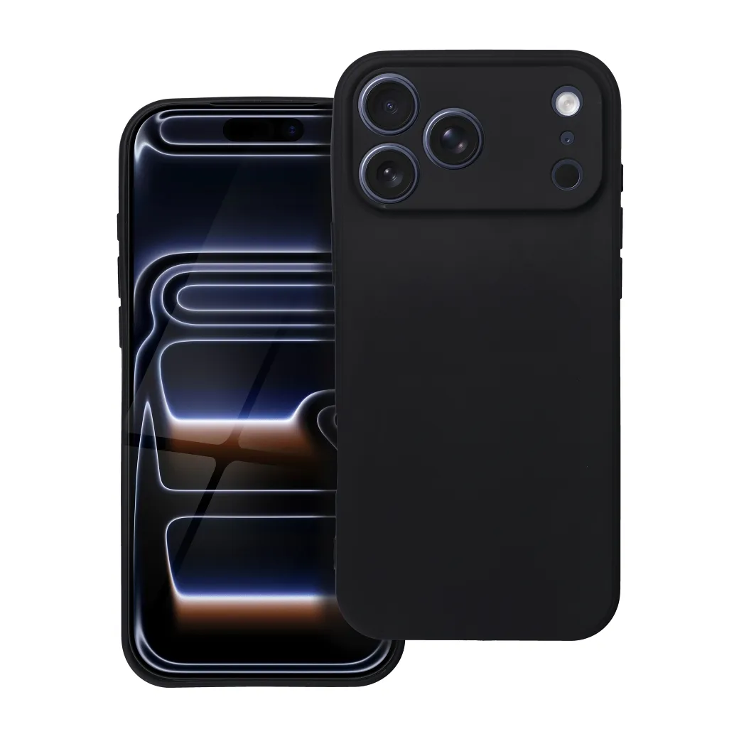 Case for iPhone 17 Pro Max / 18 Pro Max (low camera edge) Soft black