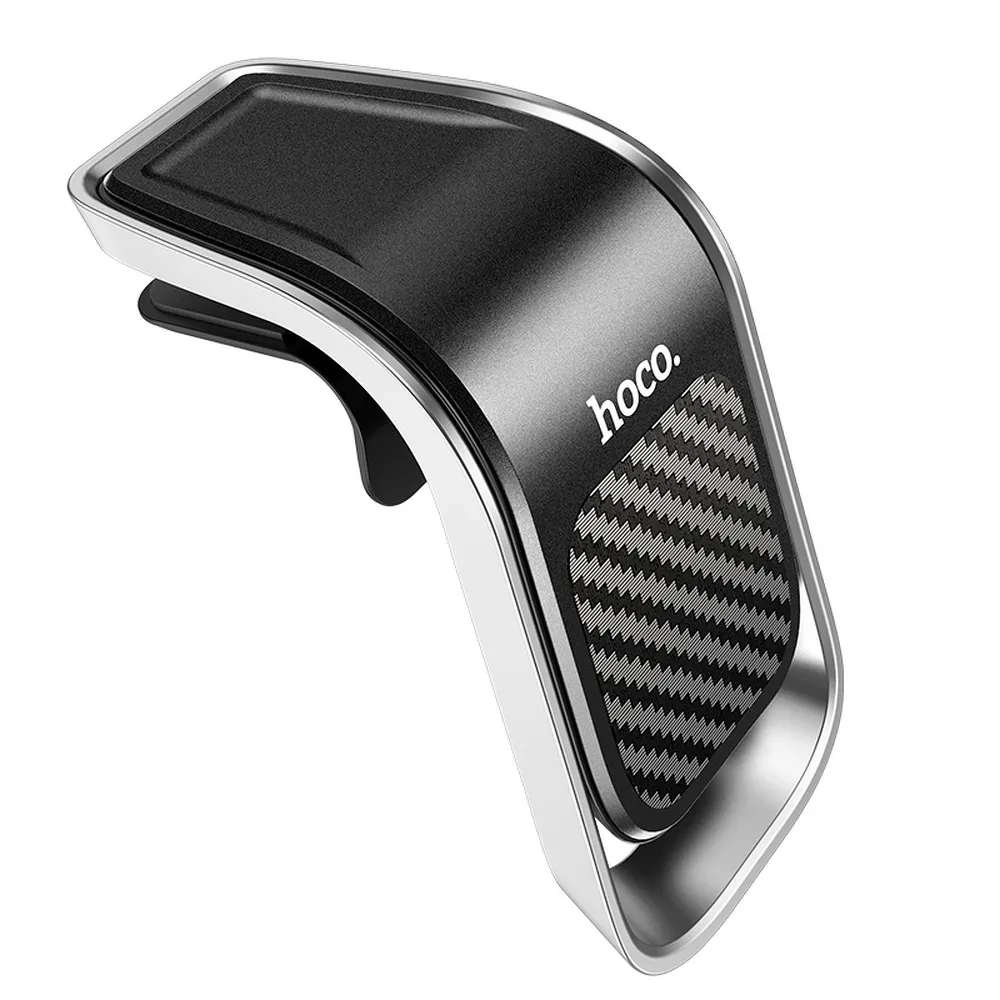 Magnetic car phone holder Hoco air vent CA74 black and silver