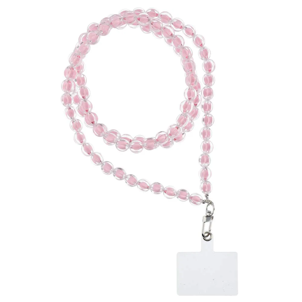 COLORFUL Phone lanyard, Phone pendant / cord length 120cm (60cm in the loop) / on neck - lite pink