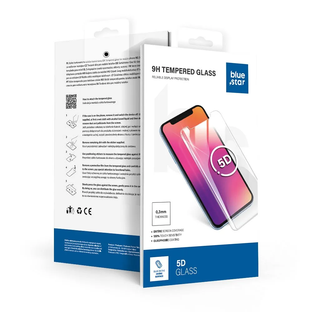 Tempered glass to Samsung Galaxy S26 ULTRA / S27 ULTRA (full glue / case friendly / działający czytnik) Blue Star 5D black