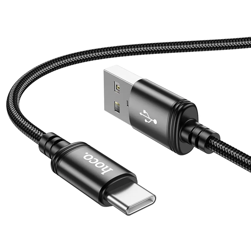 Cable USB A to USB C Hoco 3A 1 m X89 black