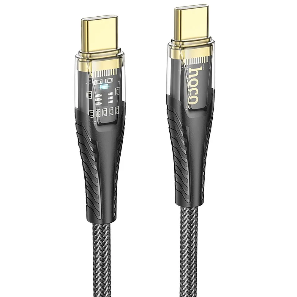 Cable USB C to USB C Hoco 3A 60W 1,2 m U121 black