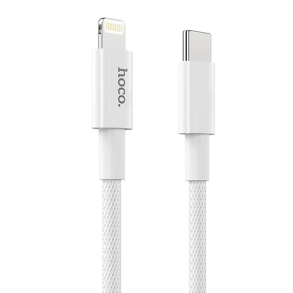 Cable USB C to Lightning Hoco PD 3A 20W 1 m X56 white
