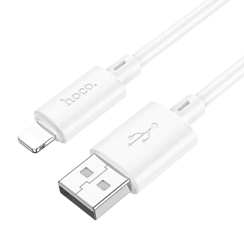 Cable USB A to Lightning Hoco 2,4A 1 m X88 white