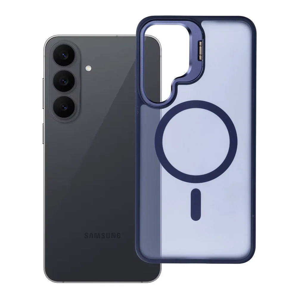 Case for Samsung S26 FE Forcell F-Protect Shadow Stand Premium compatible with MagSafe navy blue