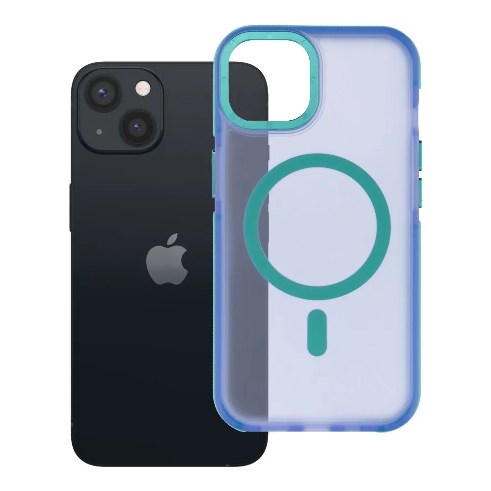 Case for iPhone 13 / 14 Forcell F-Protect Vivid Premium compatible with MagSafe blue