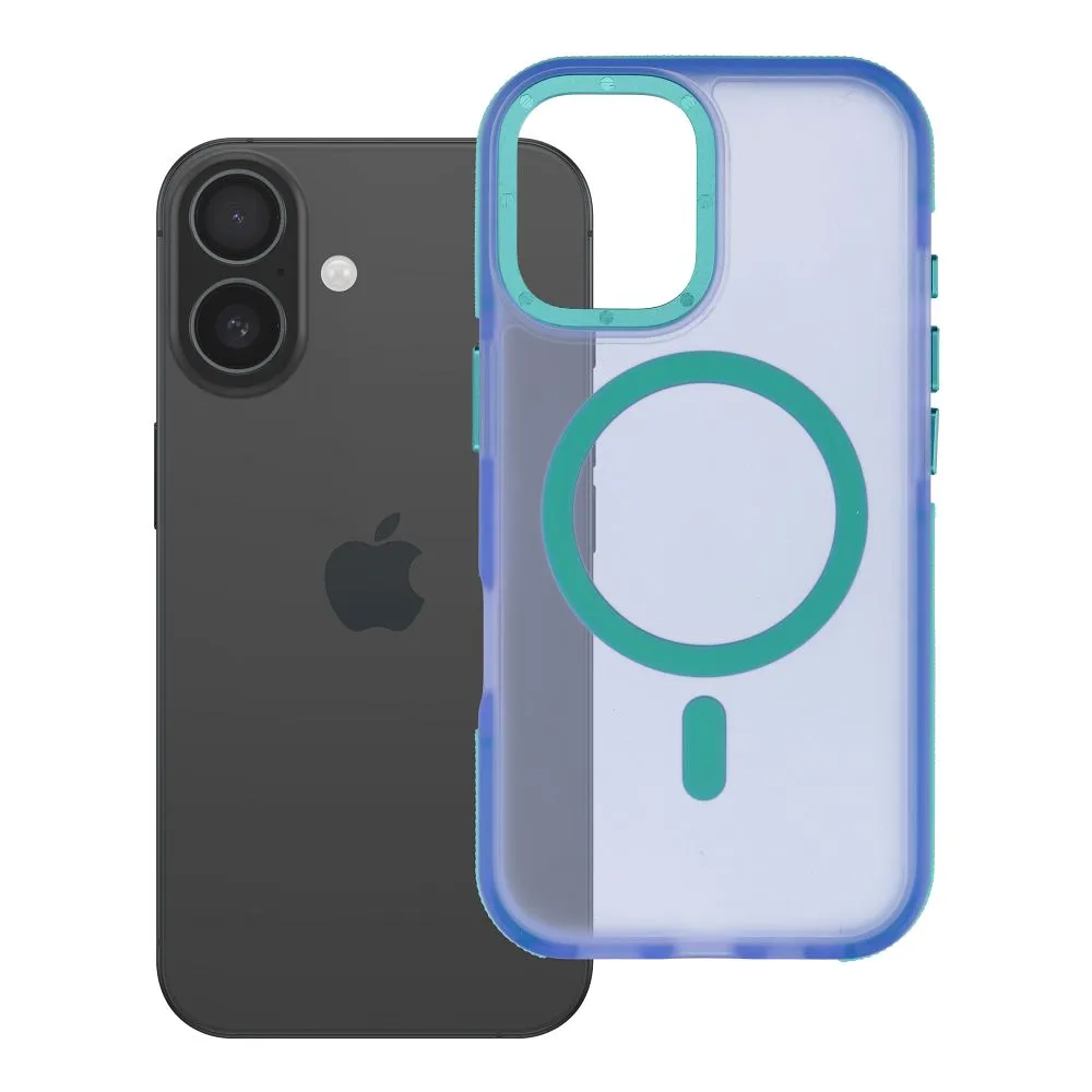 Case for iPhone 16 Forcell F-Protect Vivid Premium compatible with MagSafe blue