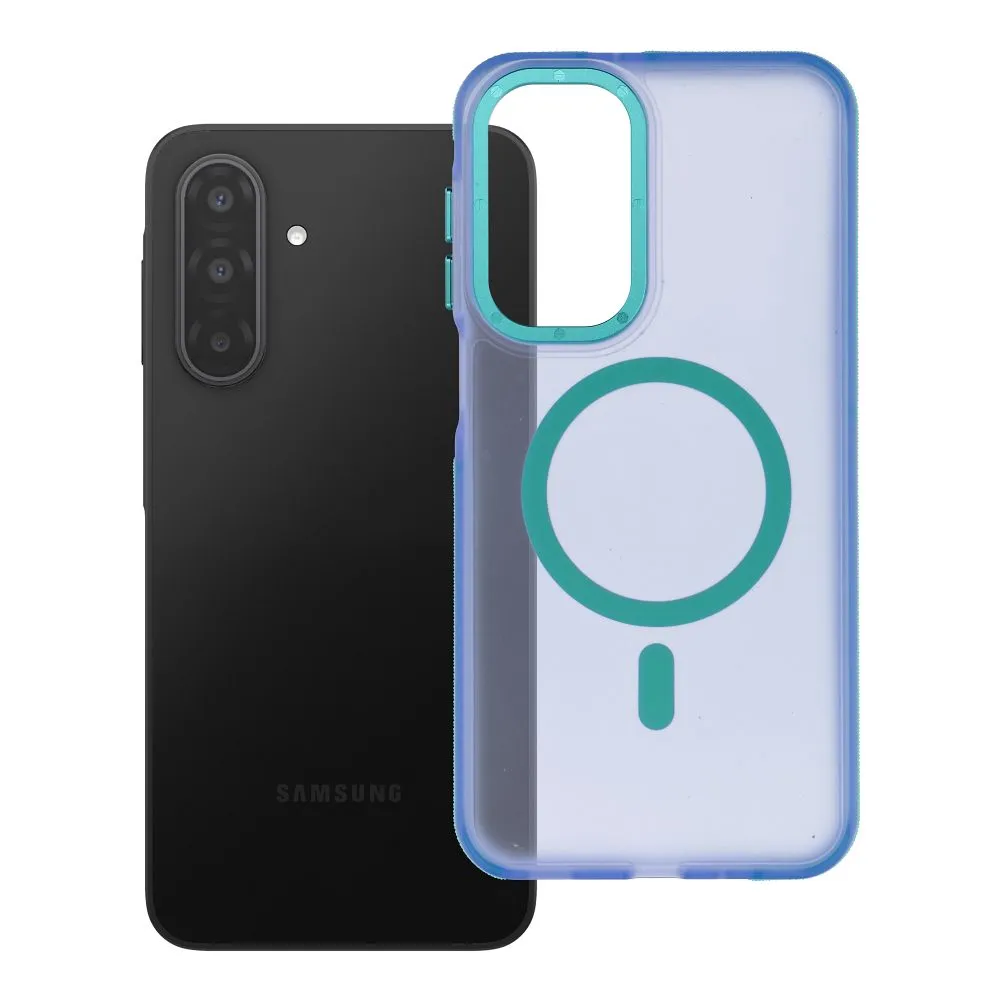 Case for Samsung A17 / A18 Forcell F-Protect Vivid Premium compatible with MagSafe blue