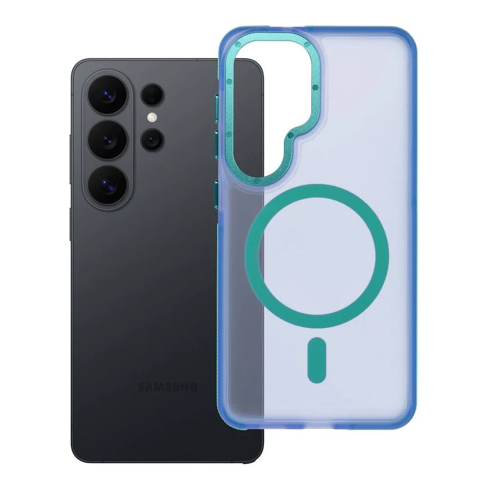 Case for Samsung S26 Forcell F-Protect Vivid Premium compatible with MagSafe blue