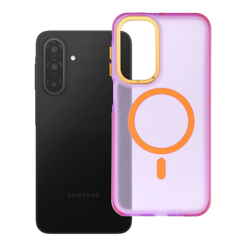 Case for Samsung A17 / A18 Forcell F-Protect Vivid Premium compatible with MagSafe purple
