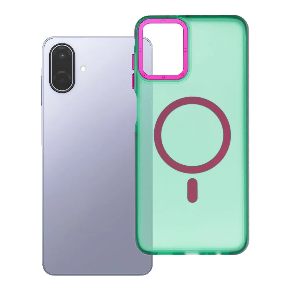 Case for Samsung A07 / A08 Forcell F-Protect Vivid Premium compatible with MagSafe green