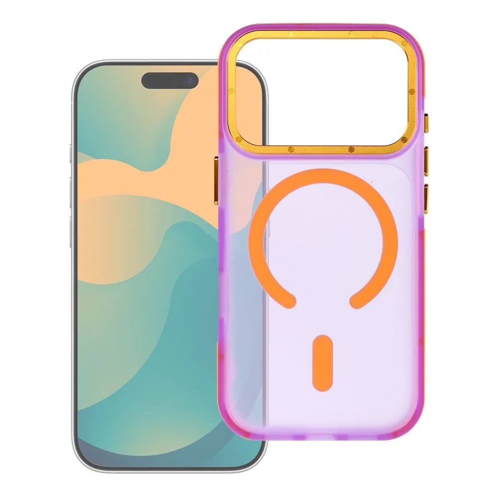 Case for iPhone 18 Pro / 17 Pro Forcell F-Protect Vivid Premium compatible with MagSafe purple