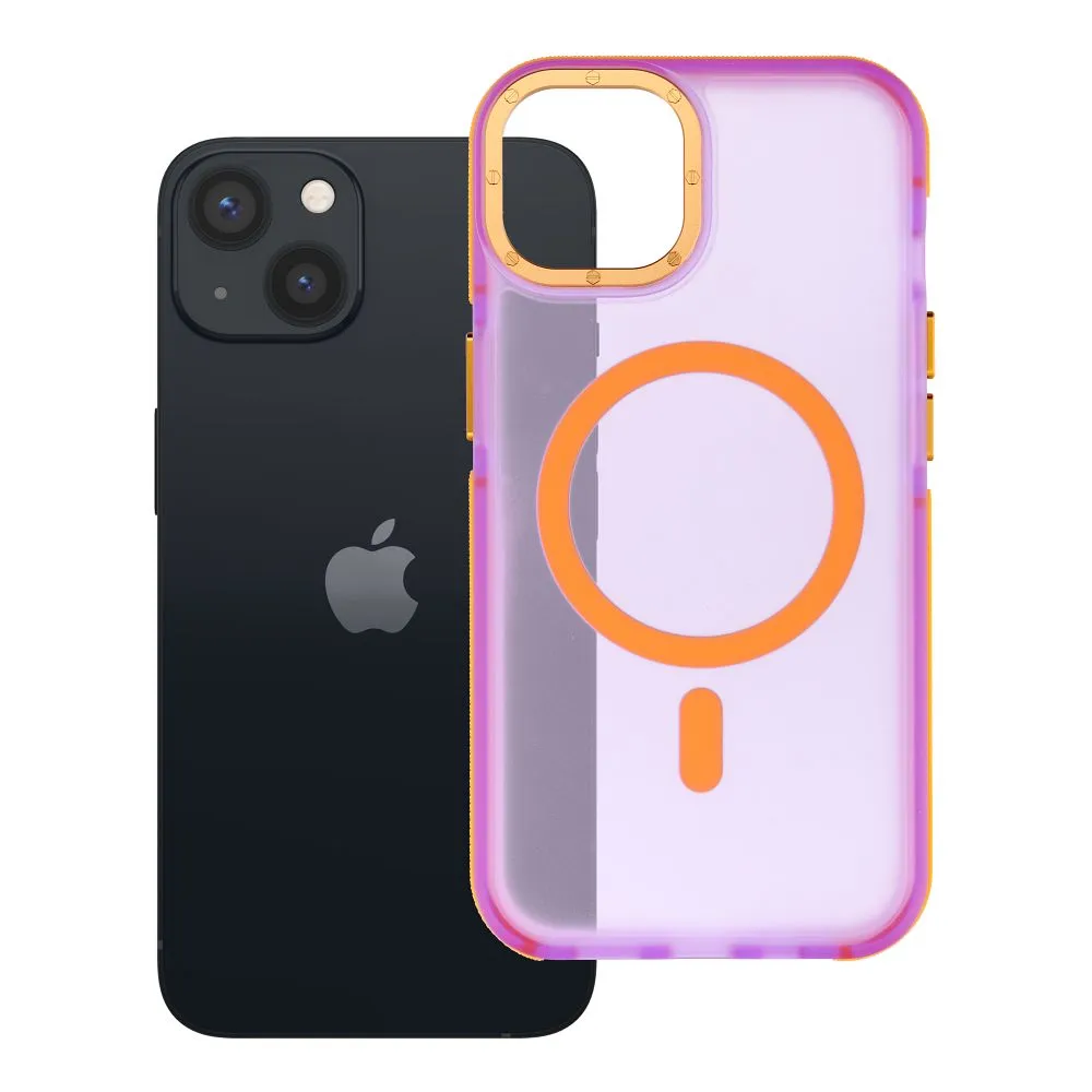 Case for iPhone 13 / 14 Forcell F-Protect Vivid Premium compatible with MagSafe purple