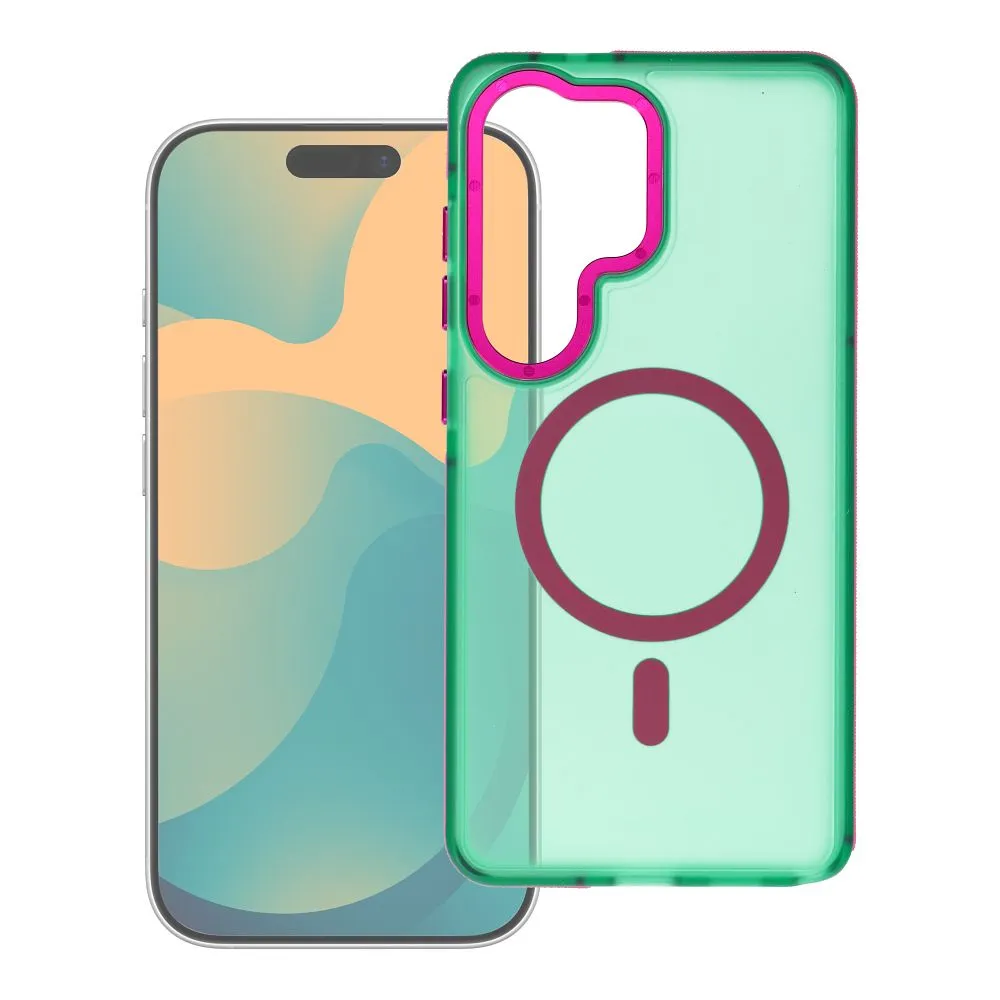 Case for Samsung S26 Ultra Forcell F-Protect Vivid Premium compatible with MagSafe green