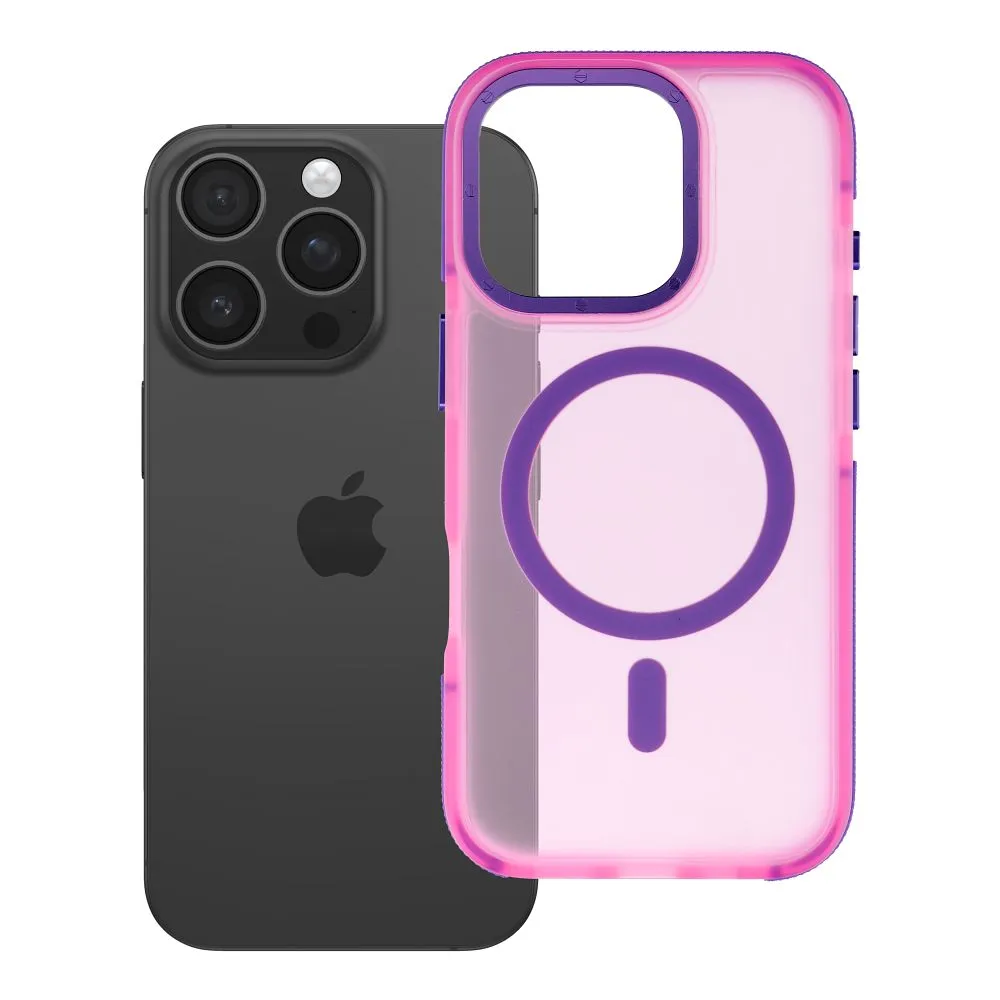Case for iPhone 16 Pro Forcell F-Protect Vivid Premium compatible with MagSafe pink