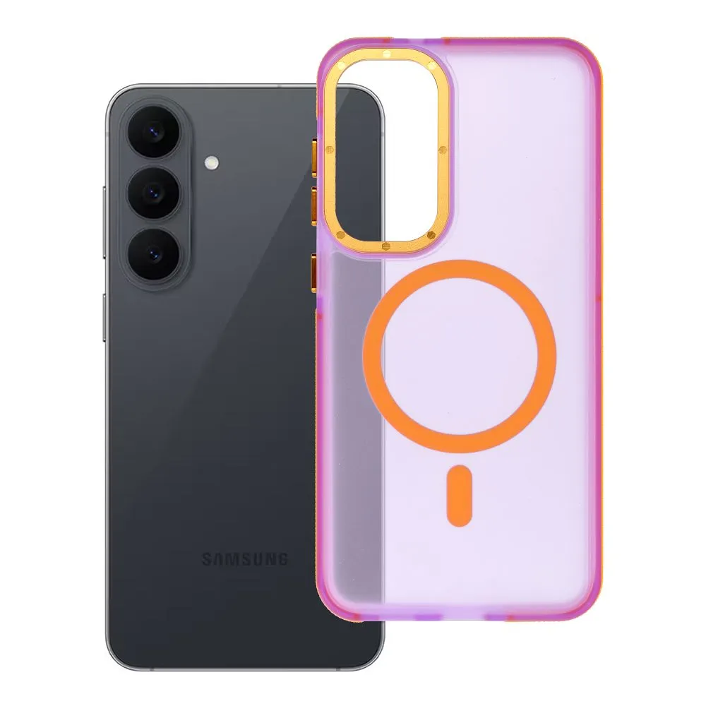 Case for Samsung S26 FE Forcell F-Protect Vivid Premium compatible with MagSafe purple