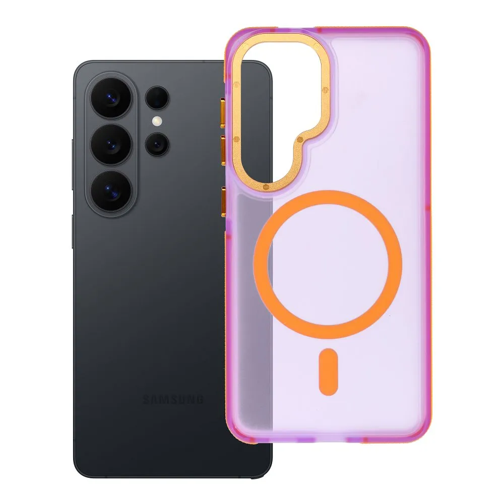 Case for Samsung S26 Forcell F-Protect Vivid Premium compatible with MagSafe purple