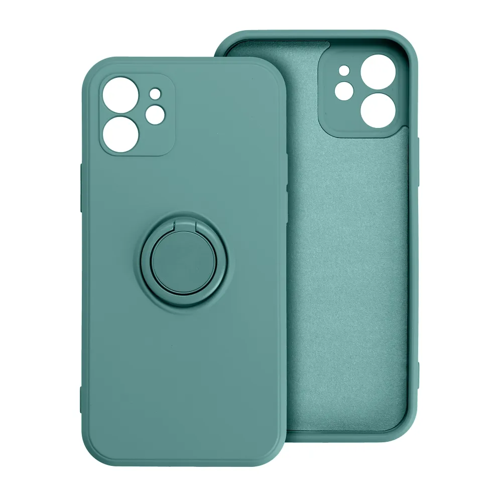 Case for iPhone 16 PRO Silicone Ring green