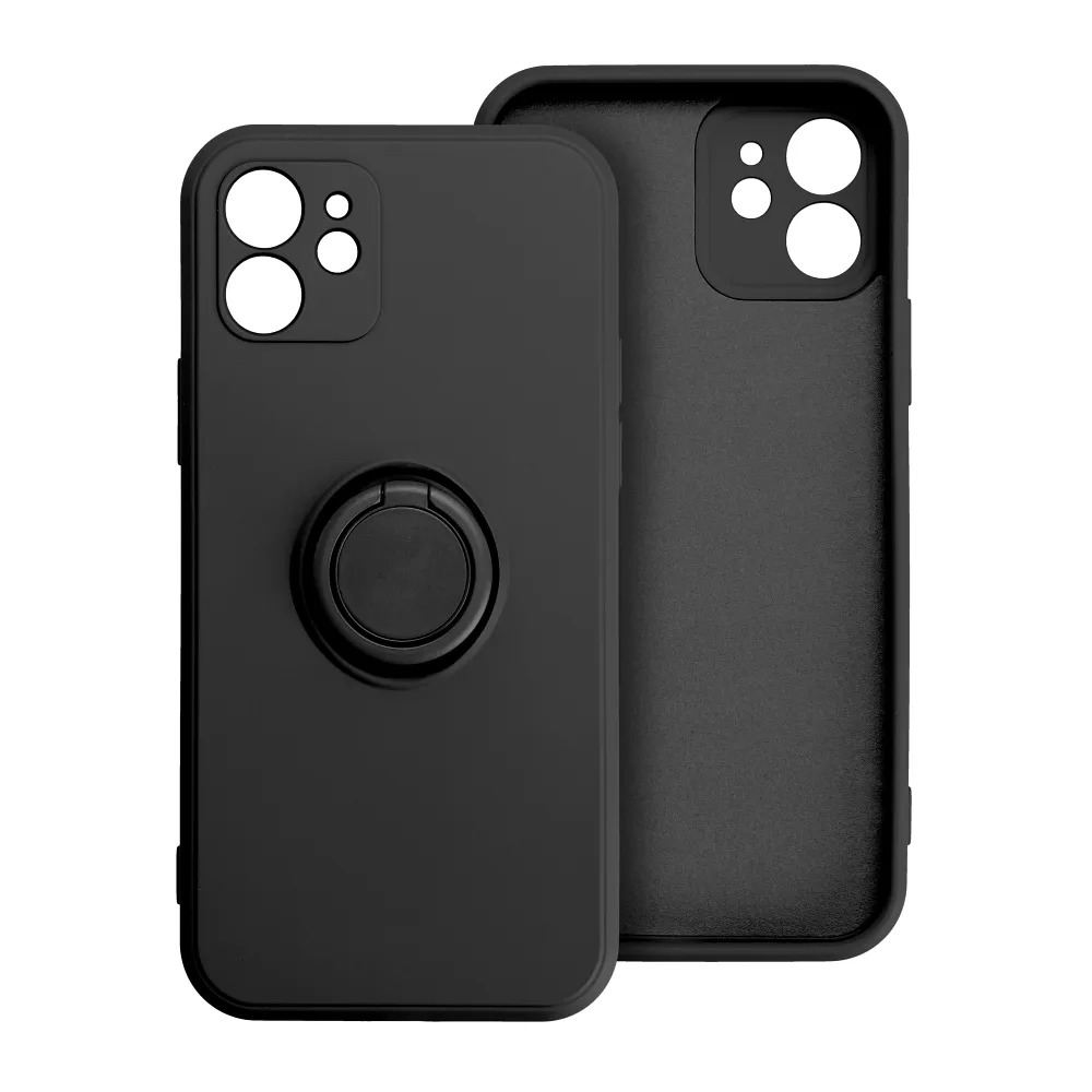 Case for iPhone 16 PLUS Silicone Ring black