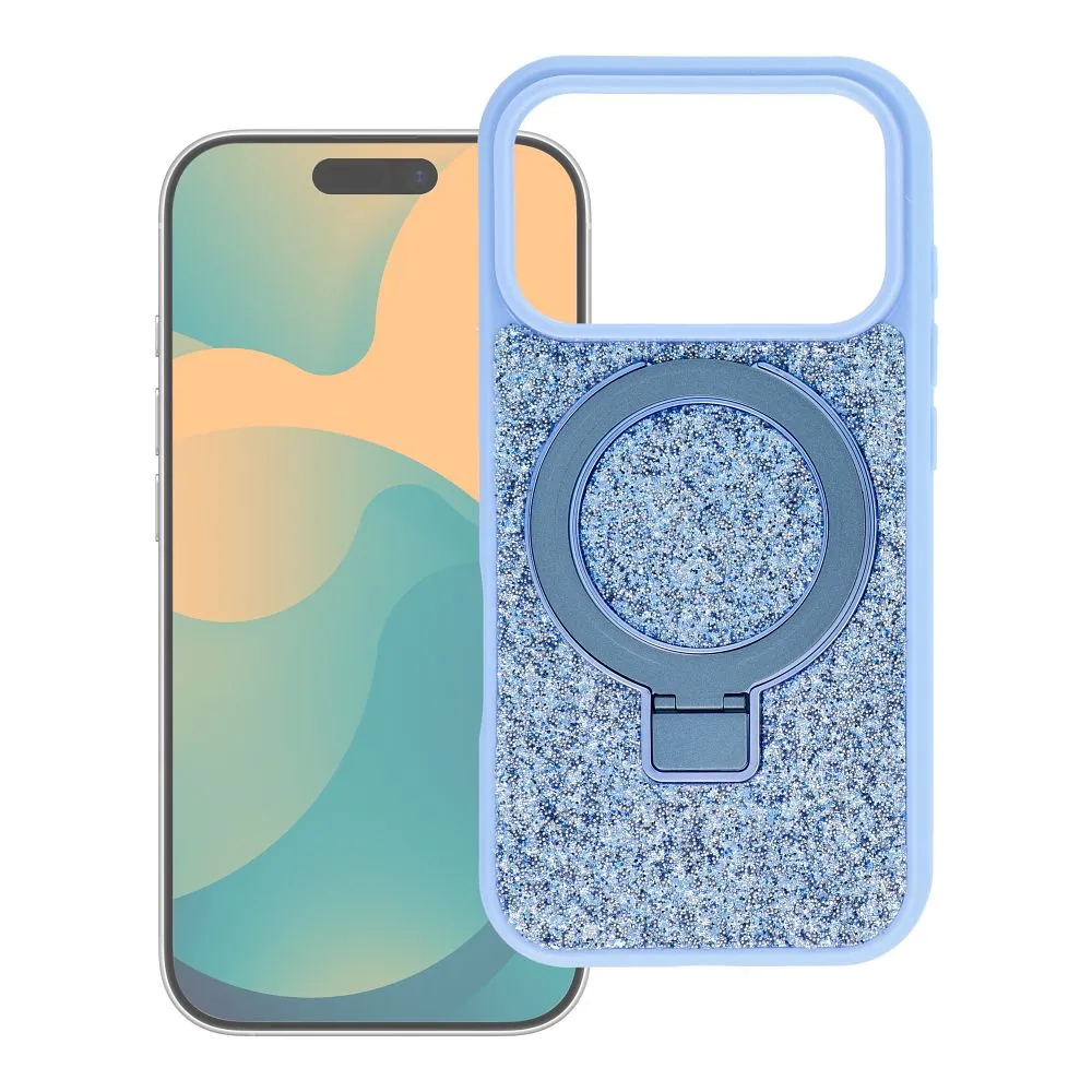 Case for iPhone 18 Pro Max / 17 Pro Max Quartz Circle Stand Mag Cover light blue
