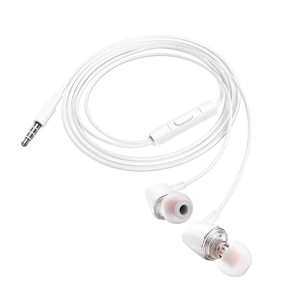 Wire earphones Jack 3,5 mm Hoco M107 white