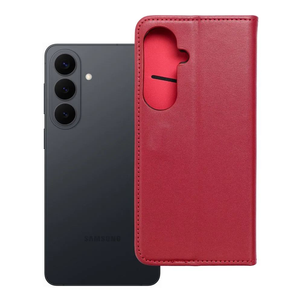 Flip case for Samsung S26 PLUS Smart Pro Book leather burgundy
