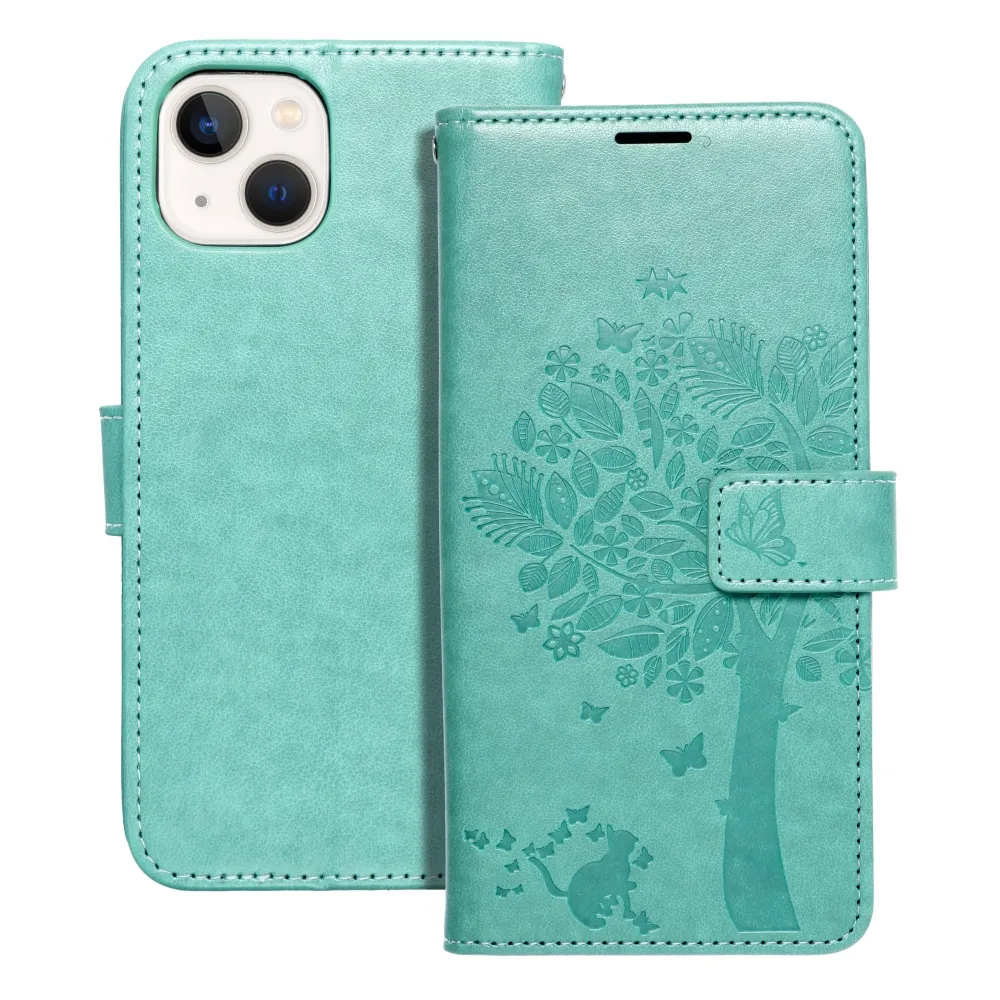 Flip case for iPhone 13 Mezzo Book tree green