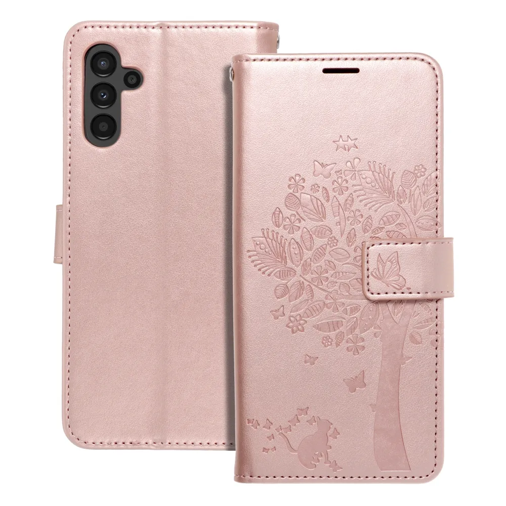 Flip case for Samsung A13 5G / A04S Mezzo Book tree rose gold