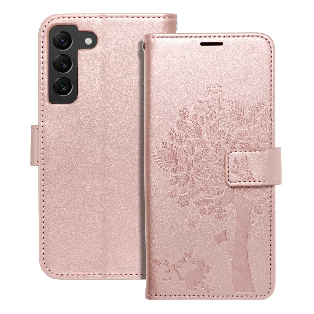 Flip case for Samsung S22 Mezzo Book tree rose gold