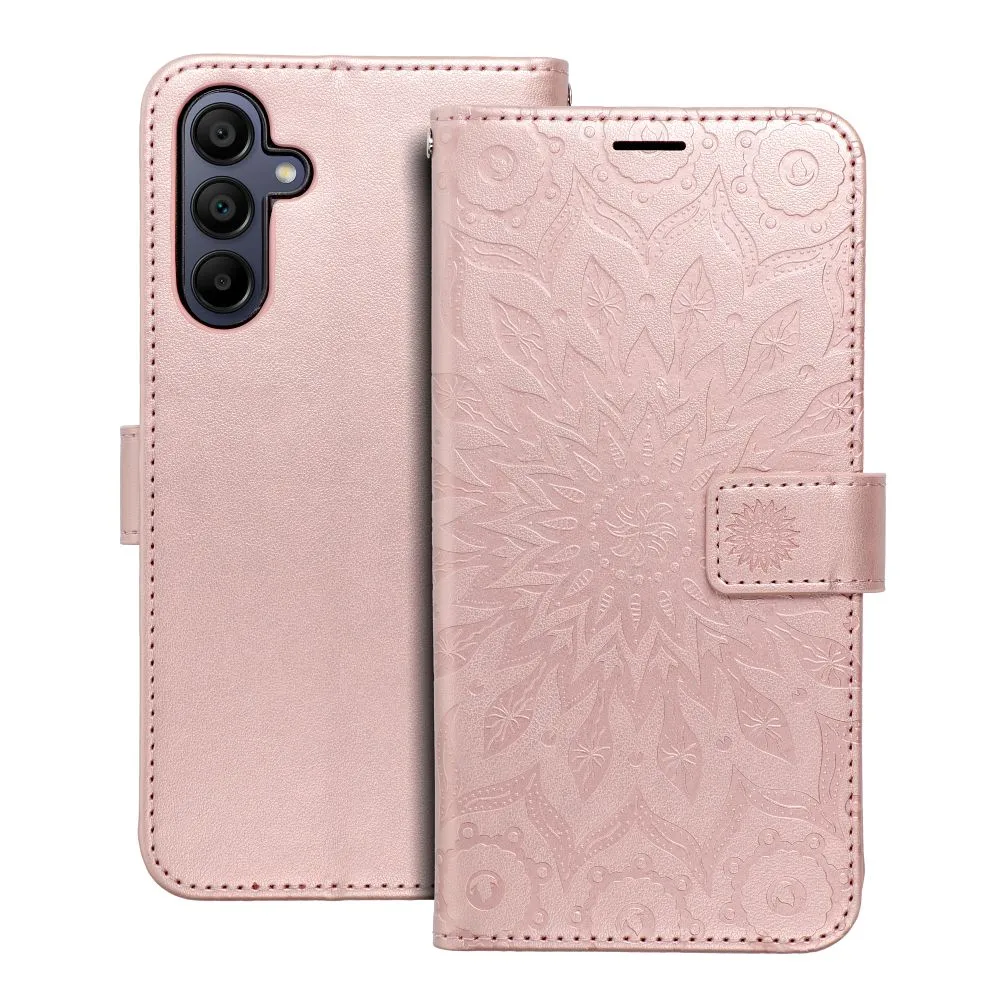 Flip case for Samsung A15 4G / A15 5G Mezzo Book mandala rose gold