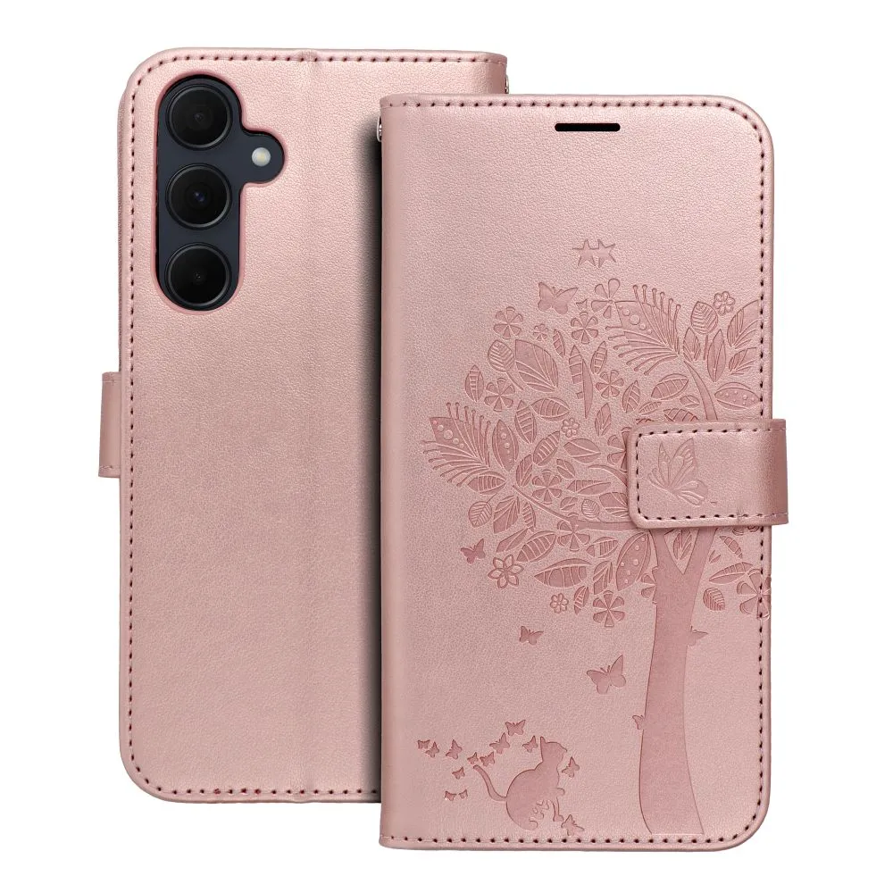 Flip case for Samsung A35 5G Mezzo Book tree rose gold